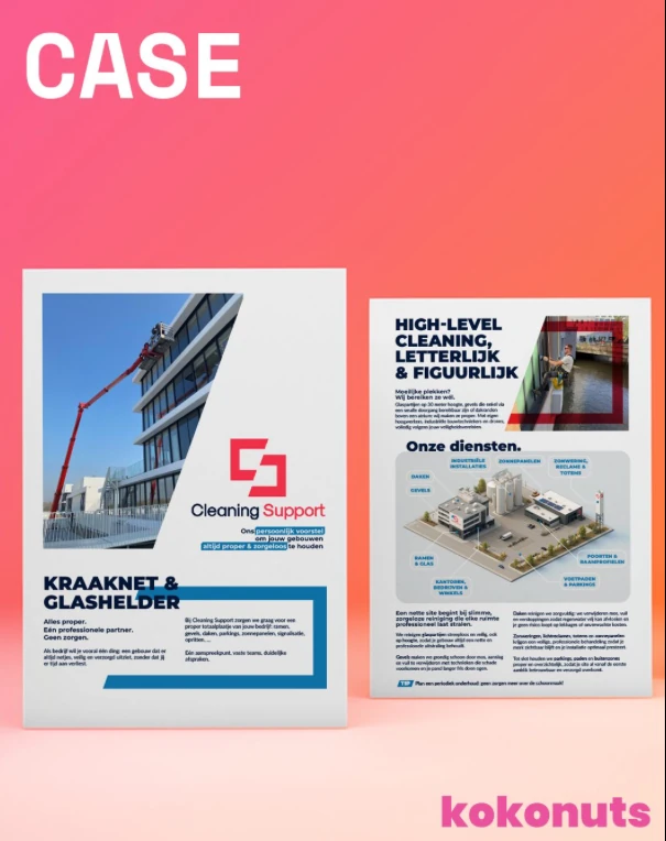 Commerciële offerte en grafisch ontwerp voor Cleaning Support