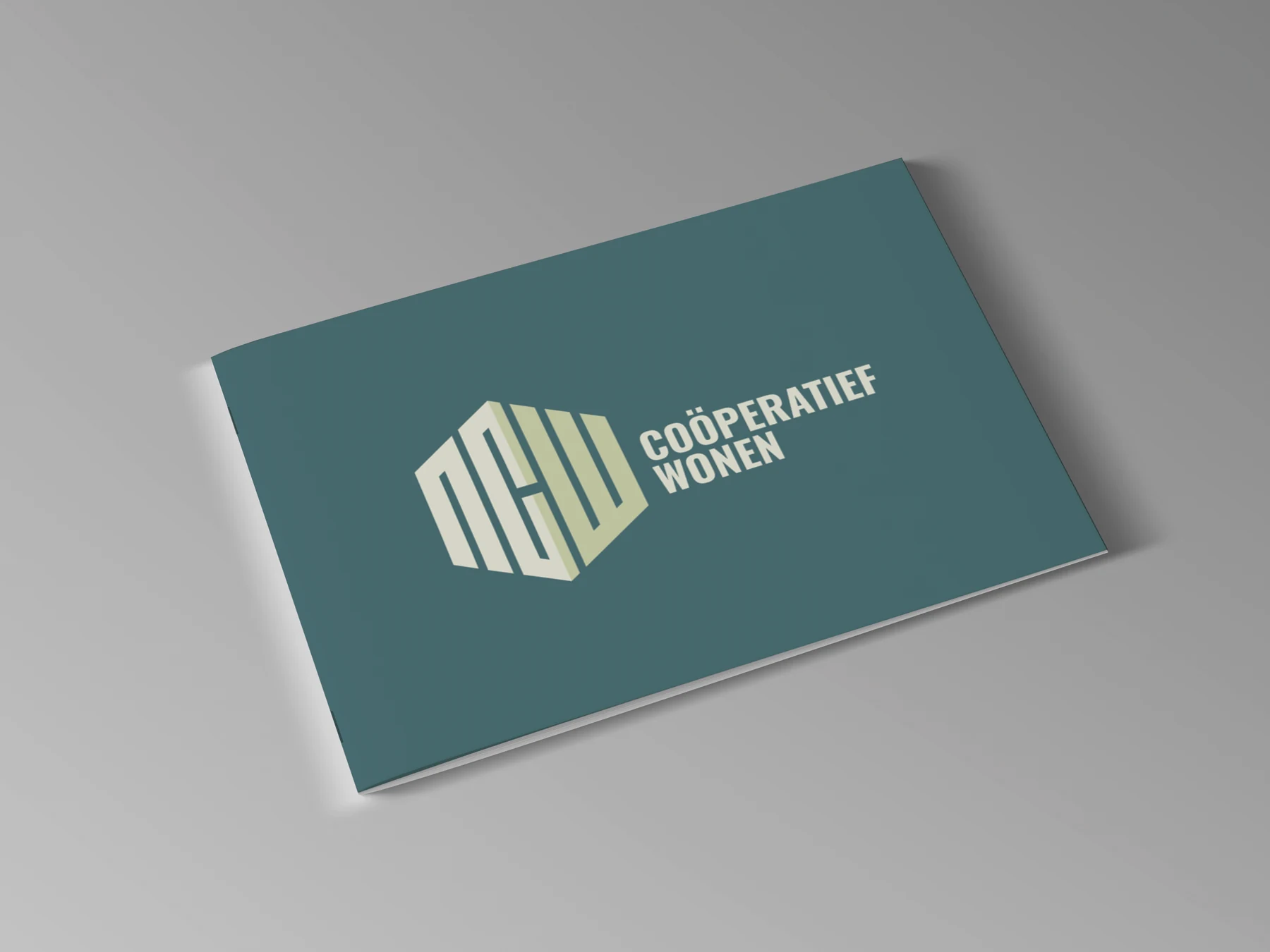 Logo en visuele identiteit van NCW Coöperatief Wonen